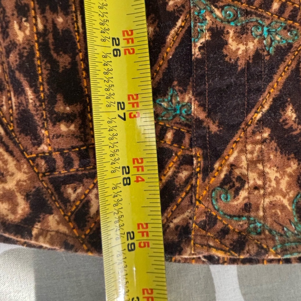 Vtg Patterned Button Down Shirt - image 5